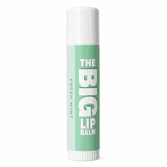 Skin RnR Fresh Mint BIG Lip Balm in green tube for soft, hydrated lips