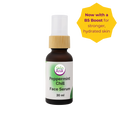 A 30 ml bottle of Skin RnR Peppermint Chill Face Serum with a bamboo cap, shown beside a yellow badge that says “Now with a B5 Boost for stronger, hydrated skin.