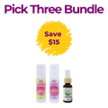 Pick Three Bundle – Pick your favourites and save $15 with Skin RnR’s fresh, plant-powered skincare lineup